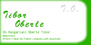 tibor oberle business card